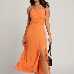 Lulu’s Lace up Midi Dress